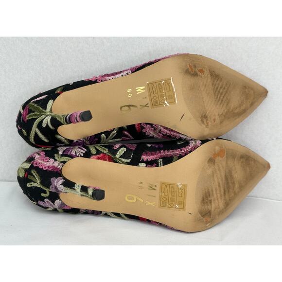 Mix No. 6 Dignity Floral Mesh Fabric Embroidered Pumps Party Dressy Wedding 9.5 - Picture 5 of 8